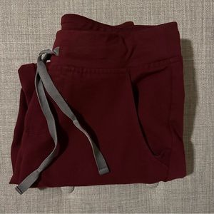 Figs Burgundy Zamora Jogger Scrub Pants